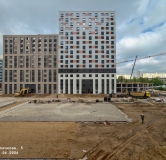 Ход строительства дома 5, секция 3.6, 3.7, 3.8 в ЖК Красное Яблоко -